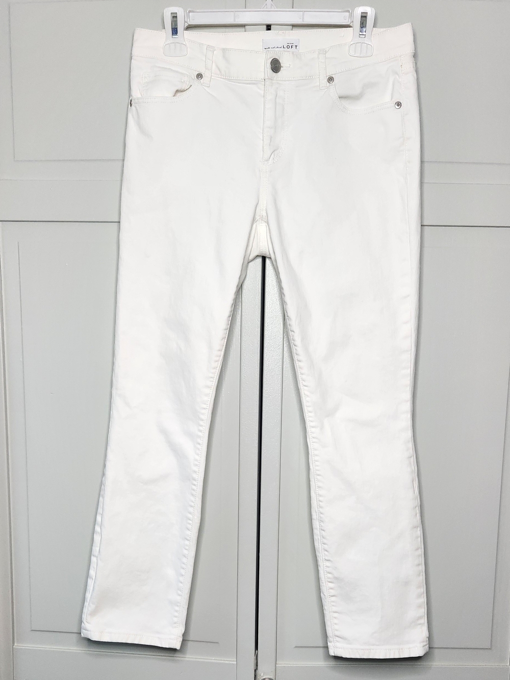 LOFT White Modern Skinny Crop Women's Jeans Size 6/28 9" Rise / 27" Length. EUC